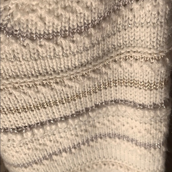 Cream striped cowl neck sweater by Charter Club - Picture 3 of 7